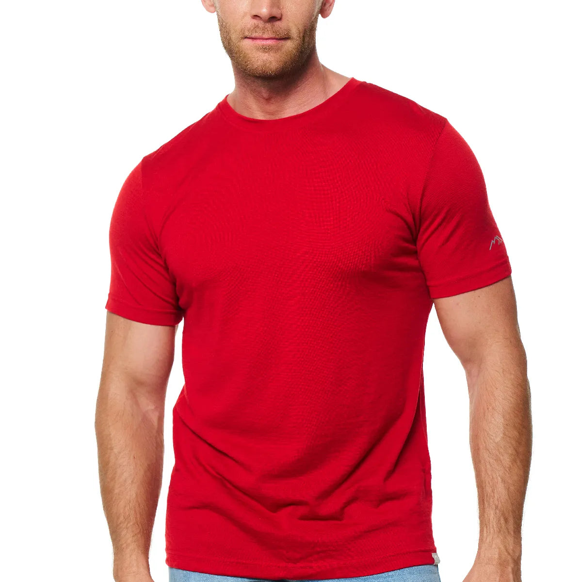 Merino Wool Men's T-Shirt 165 – Chili Red Thermal Comfort – Merino
