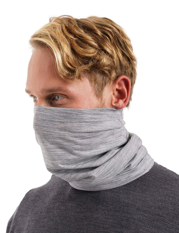 Braga de cuello de lana merino 165 gris jaspeado