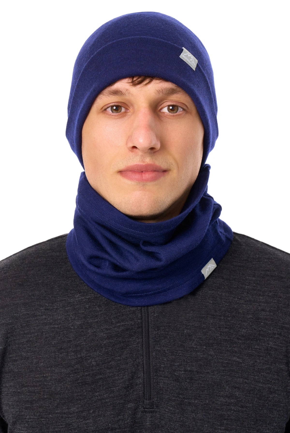 Adult Beanie Deep Navy + Gaiter — view 6