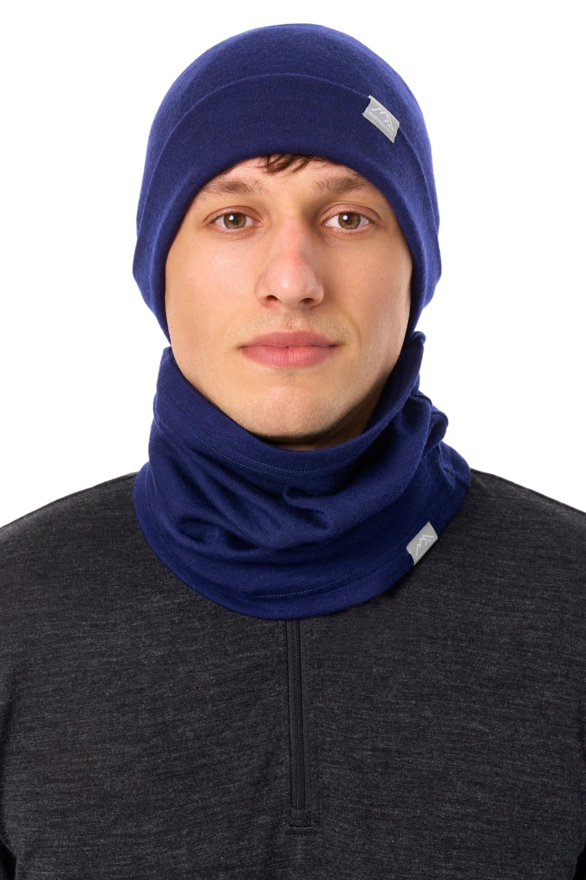 Adult Beanie Deep Navy + Gaiter — view 6
