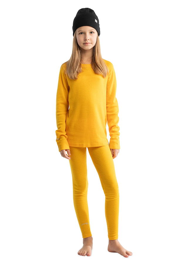 Kids' Merino Set Mango Tango + Black Beanie