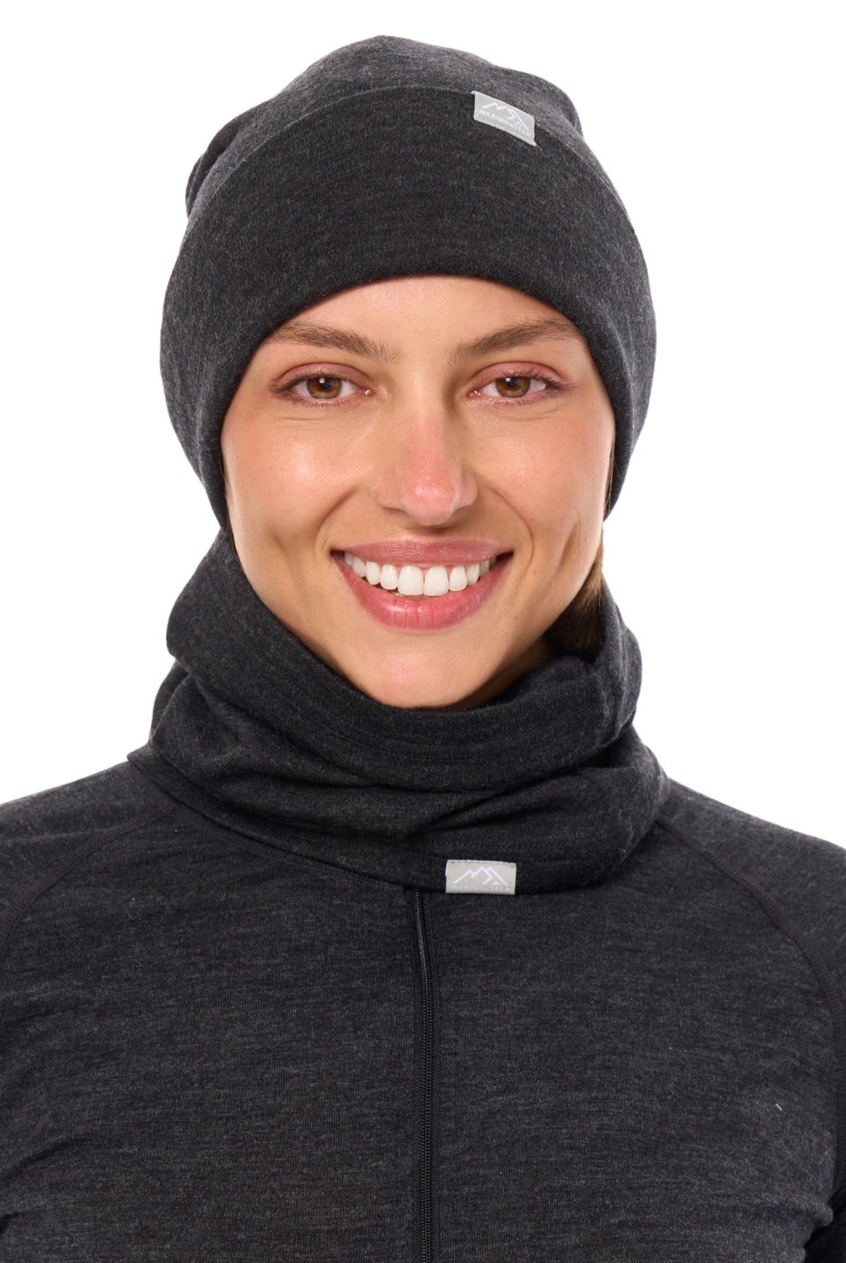 Adult Beanie Charcoal Grey + Gaiter