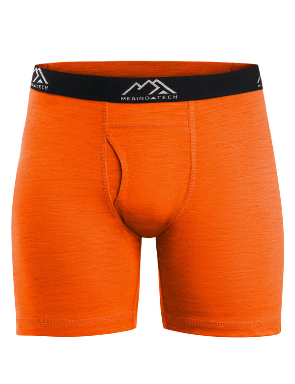 Men's Merino Boxers 190 Brief Rusty Orange, 1 pack