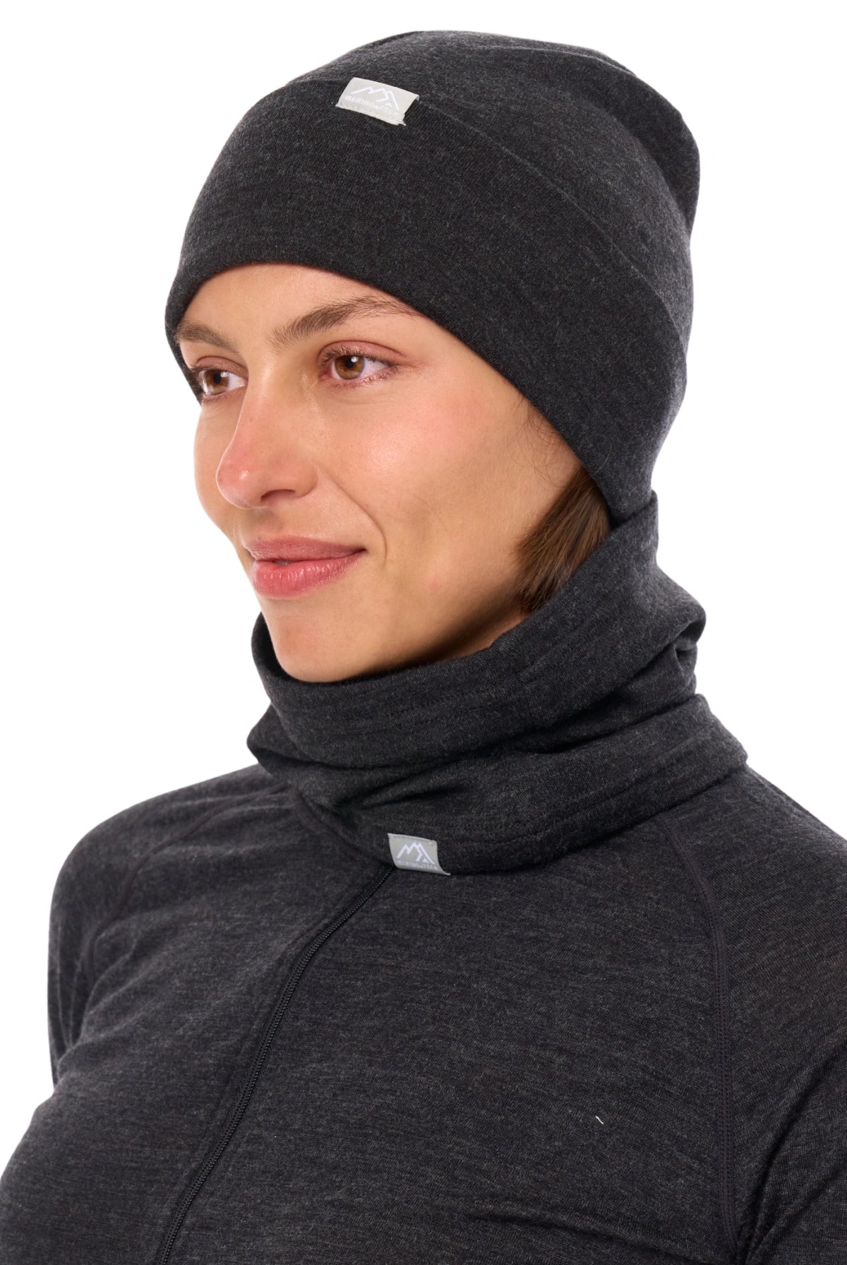 Adult Beanie Charcoal Grey + Gaiter — view 2