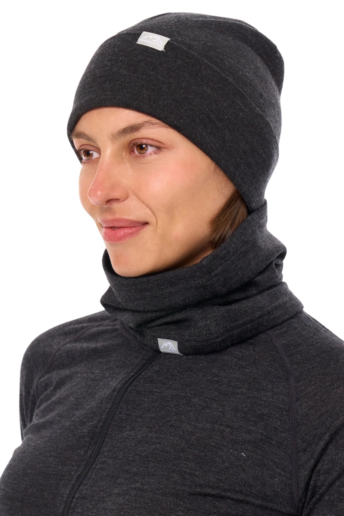 Adult Beanie Charcoal Grey + Gaiter — view 2