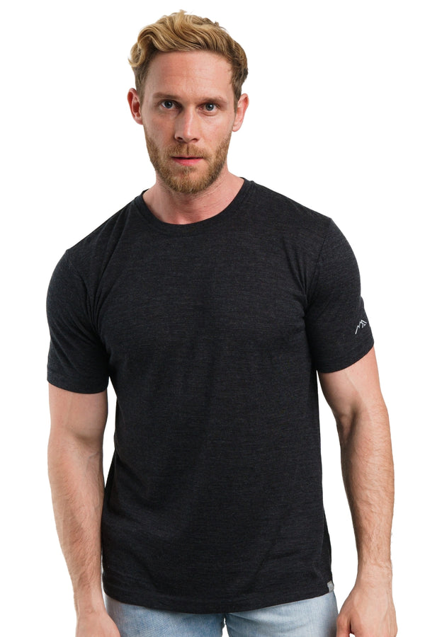 Men's Merino T-shirt 180 Charcoal Grey with socks