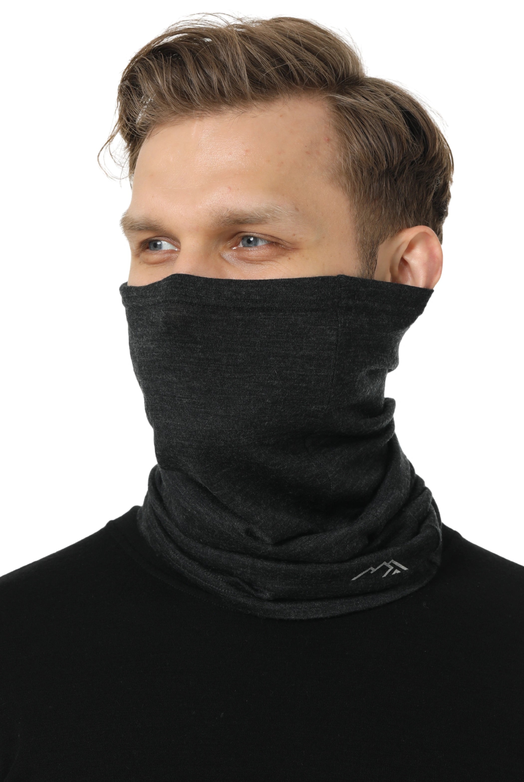Merino Neck Gaiter 165 Charcoal — view 2