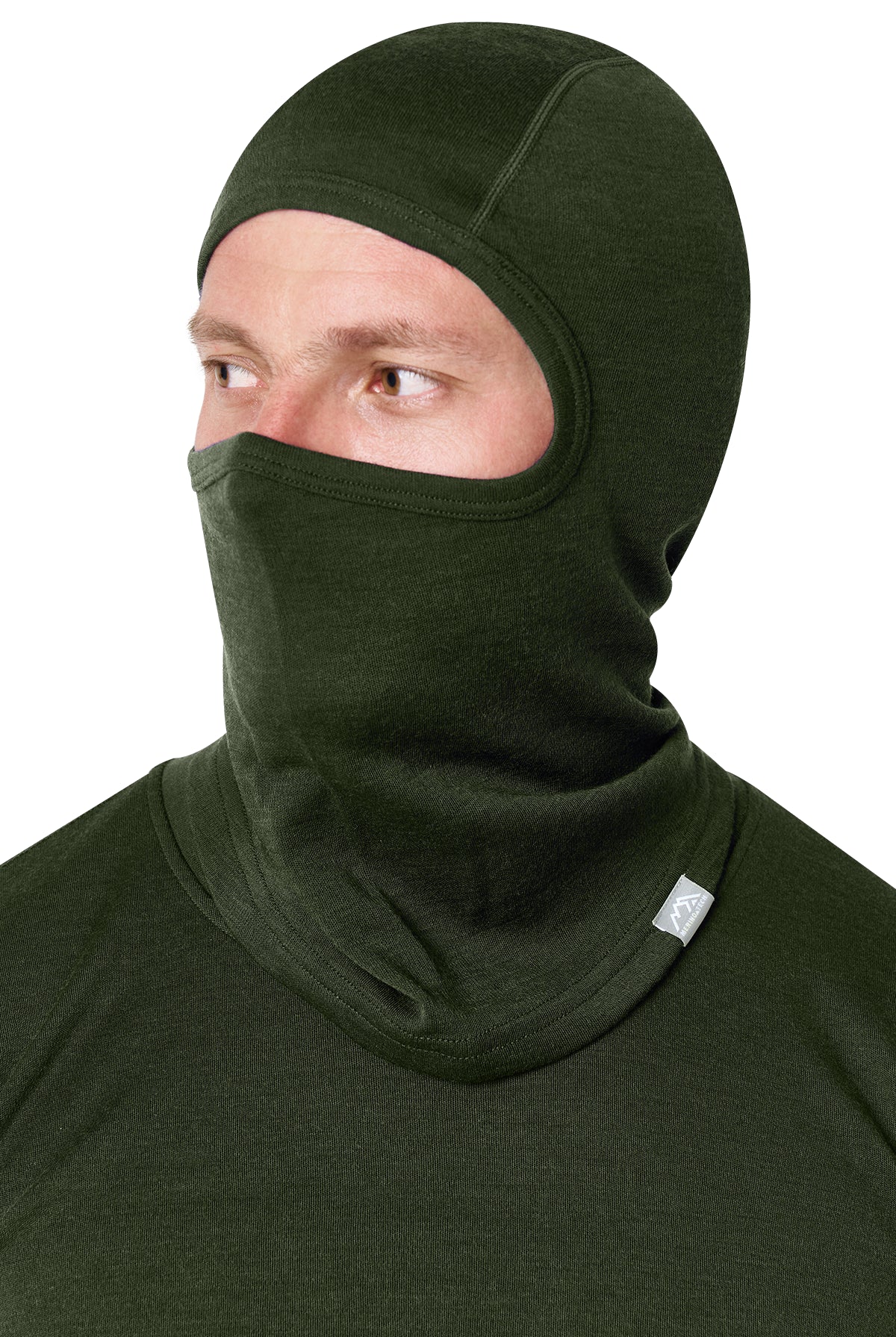 Men's Army Green Merino Wool Set 320 + Balaclava — view 3