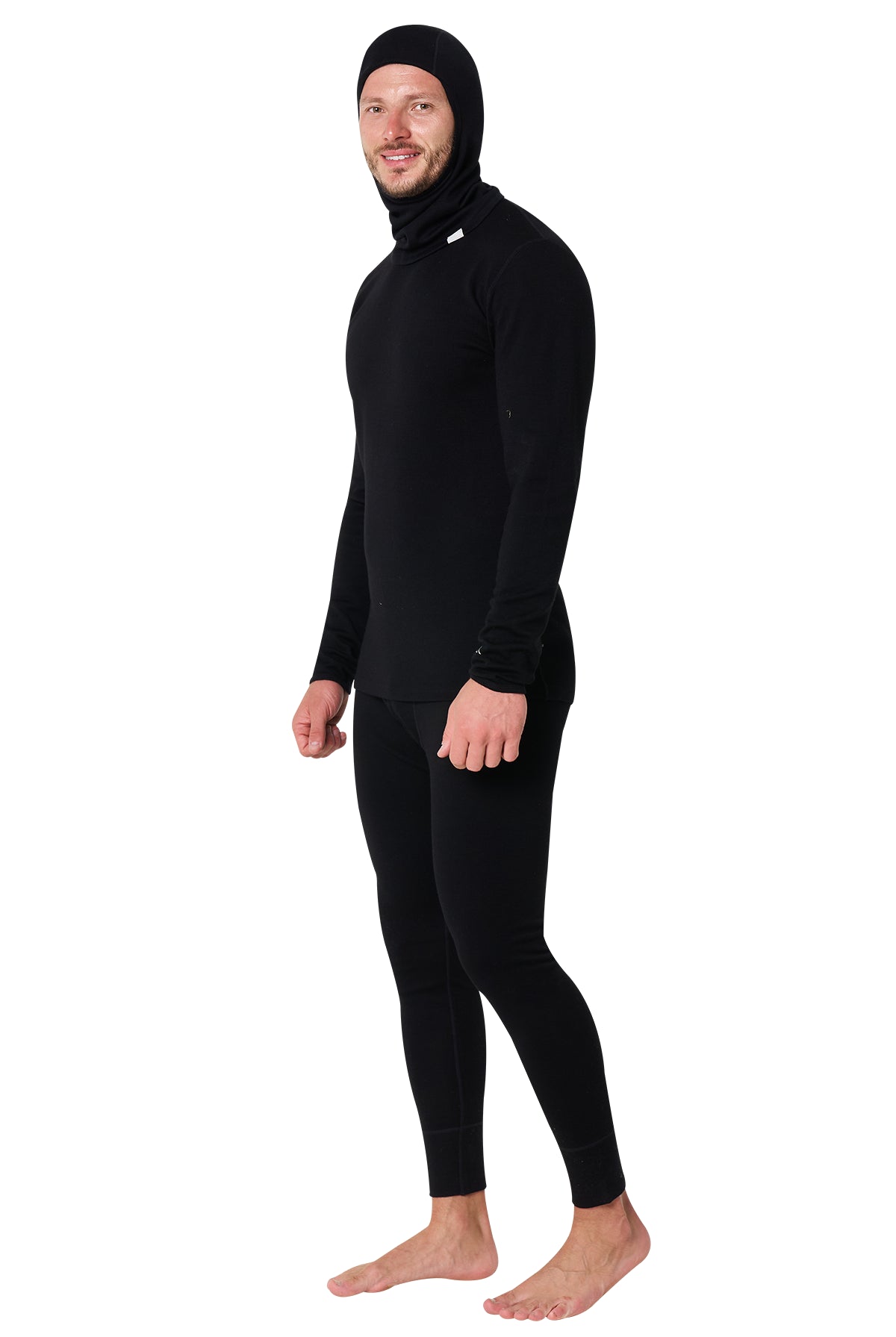 Men's Black Merino Wool Set 320 + Balaclava — view 3