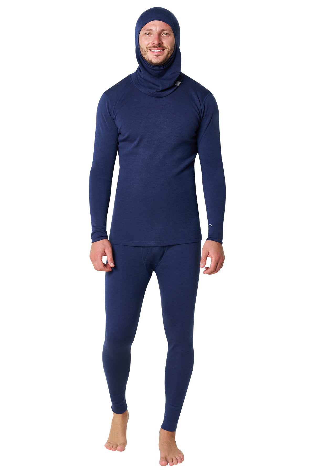 Men's Navy Merino Wool Set 320 + Balaclava