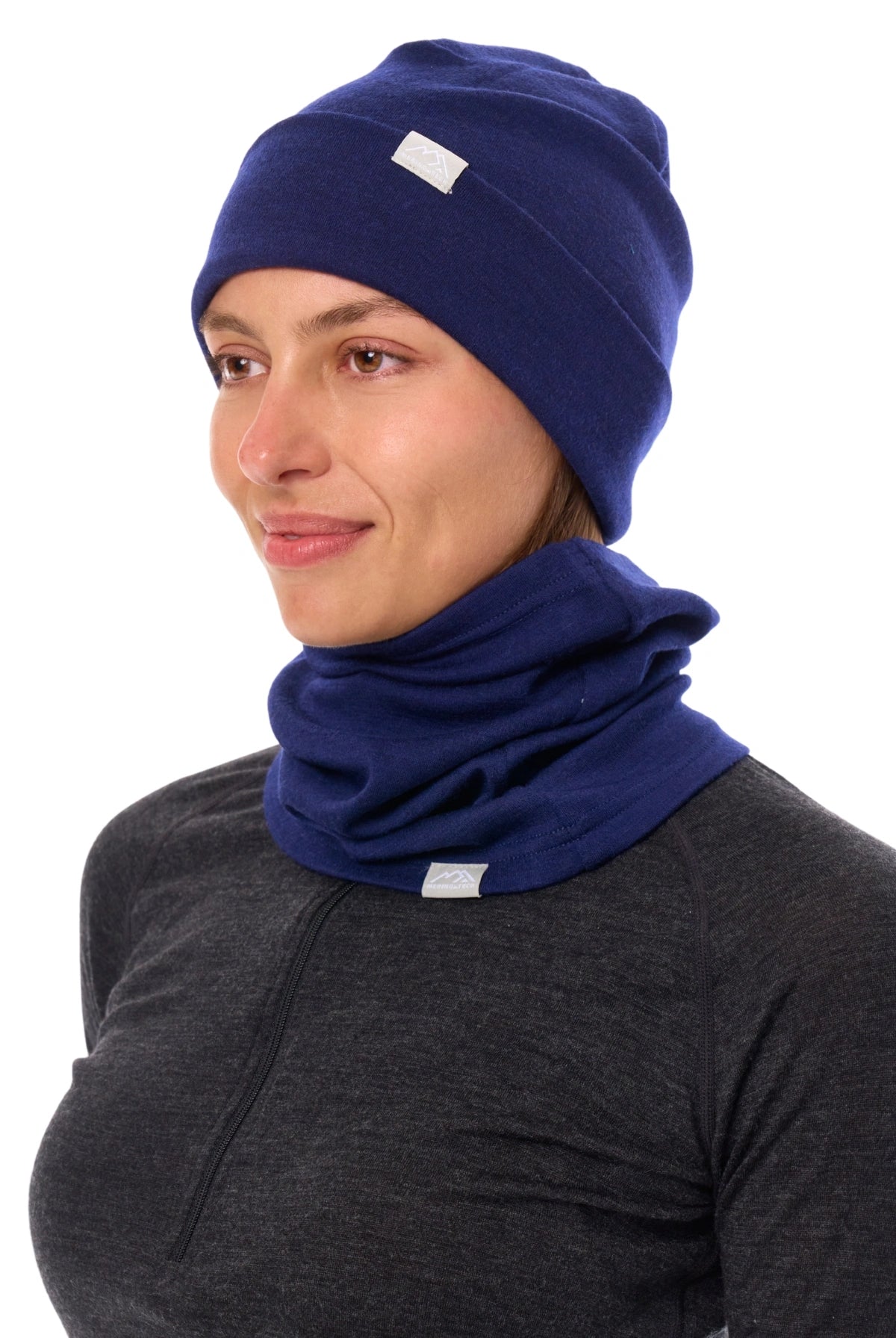 Adult Beanie Deep Navy + Gaiter — view 2