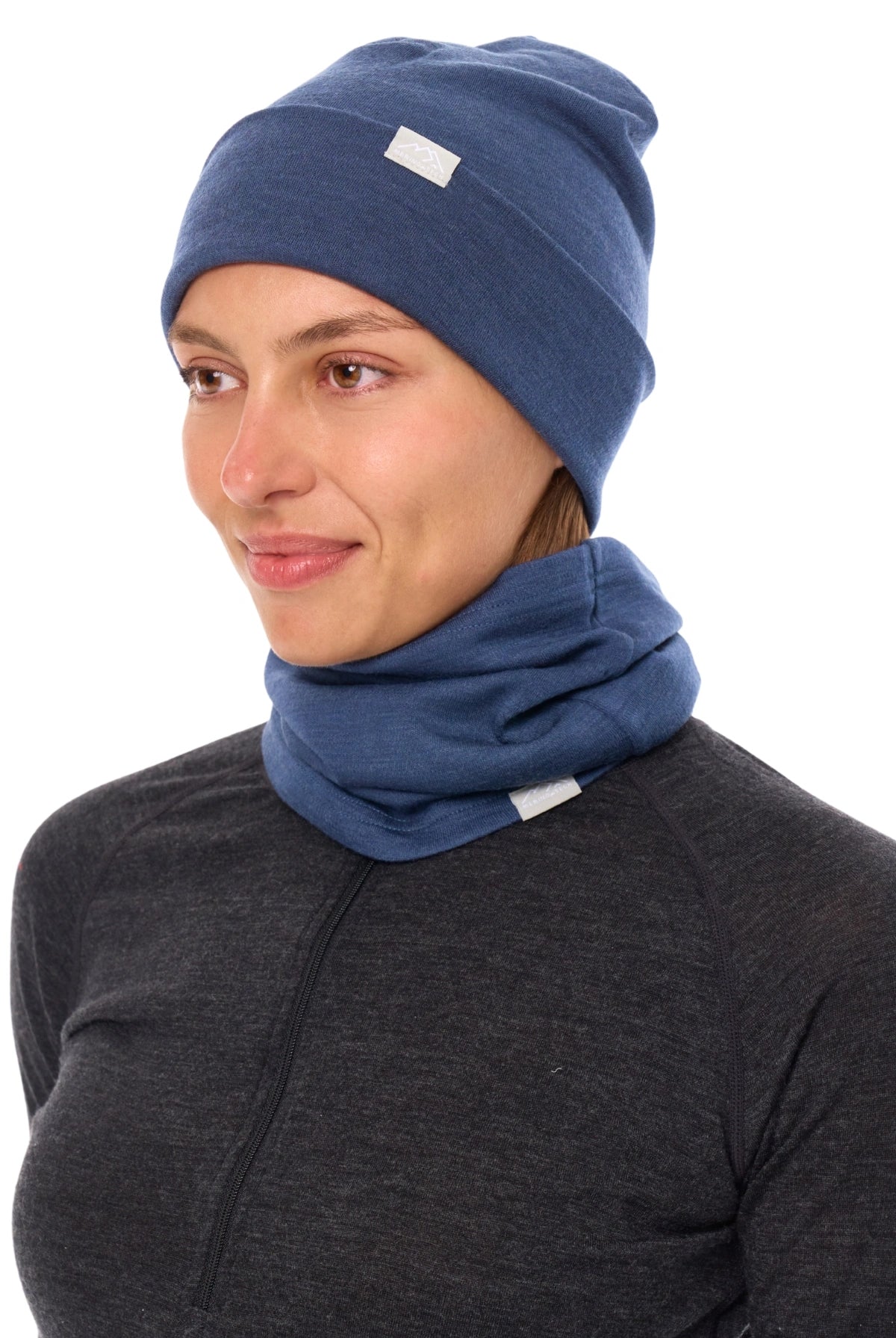 Adult Beanie Denim + Gaiter — view 2