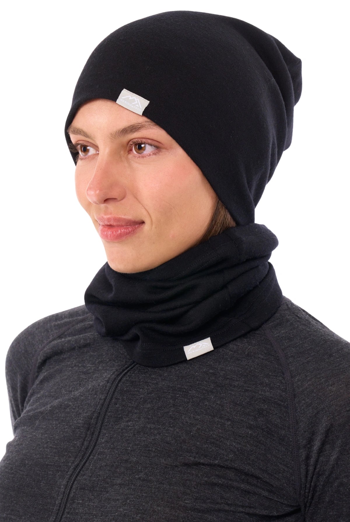Adult Beanie Black + Gaiter — view 3