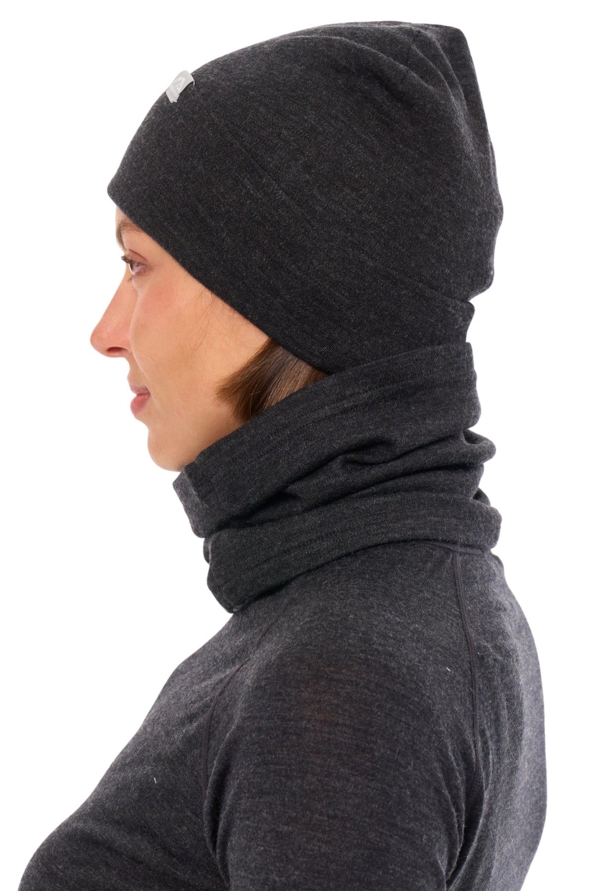Adult Beanie Charcoal Grey + Gaiter — view 3
