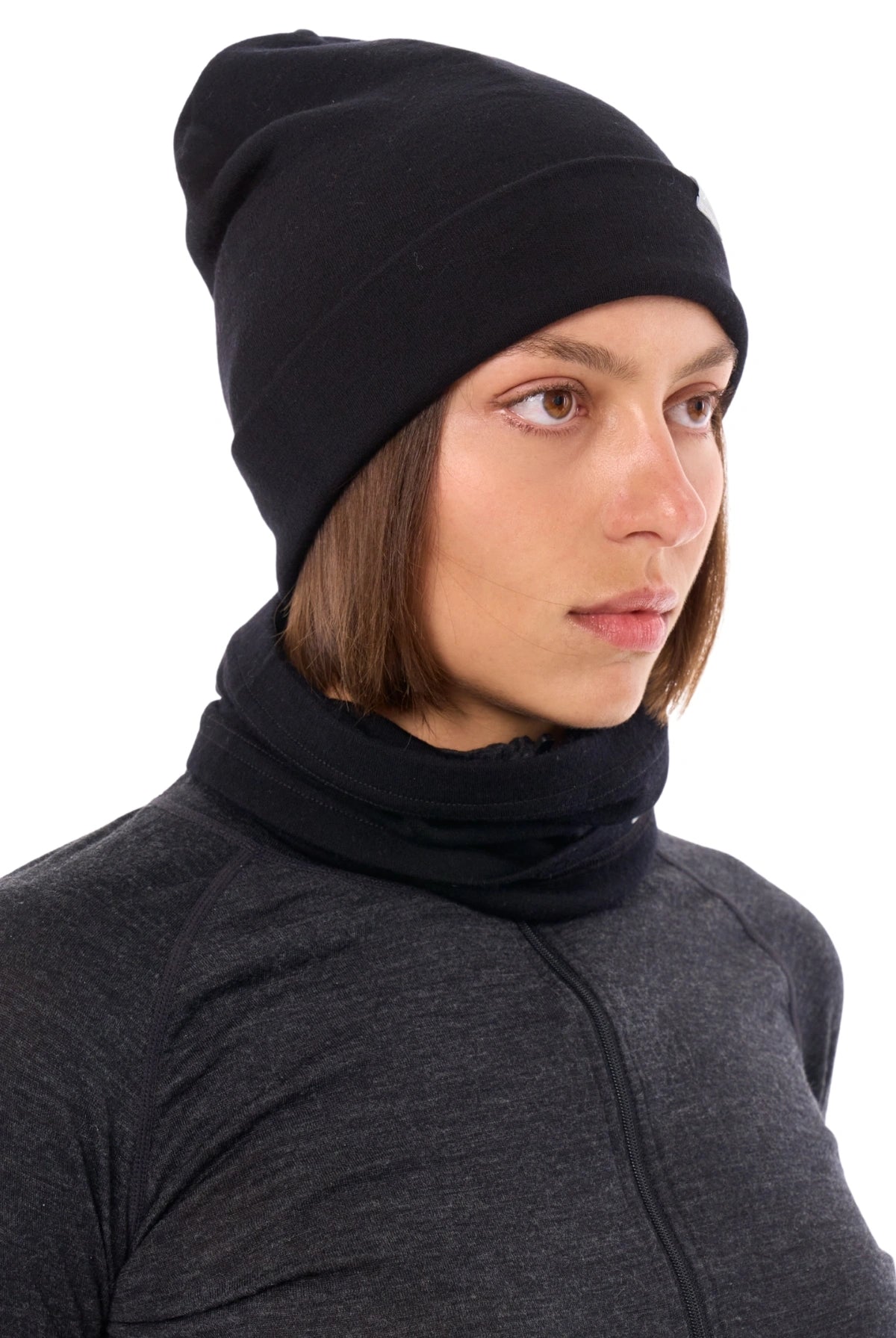 Adult Beanie Black + Gaiter — view 4