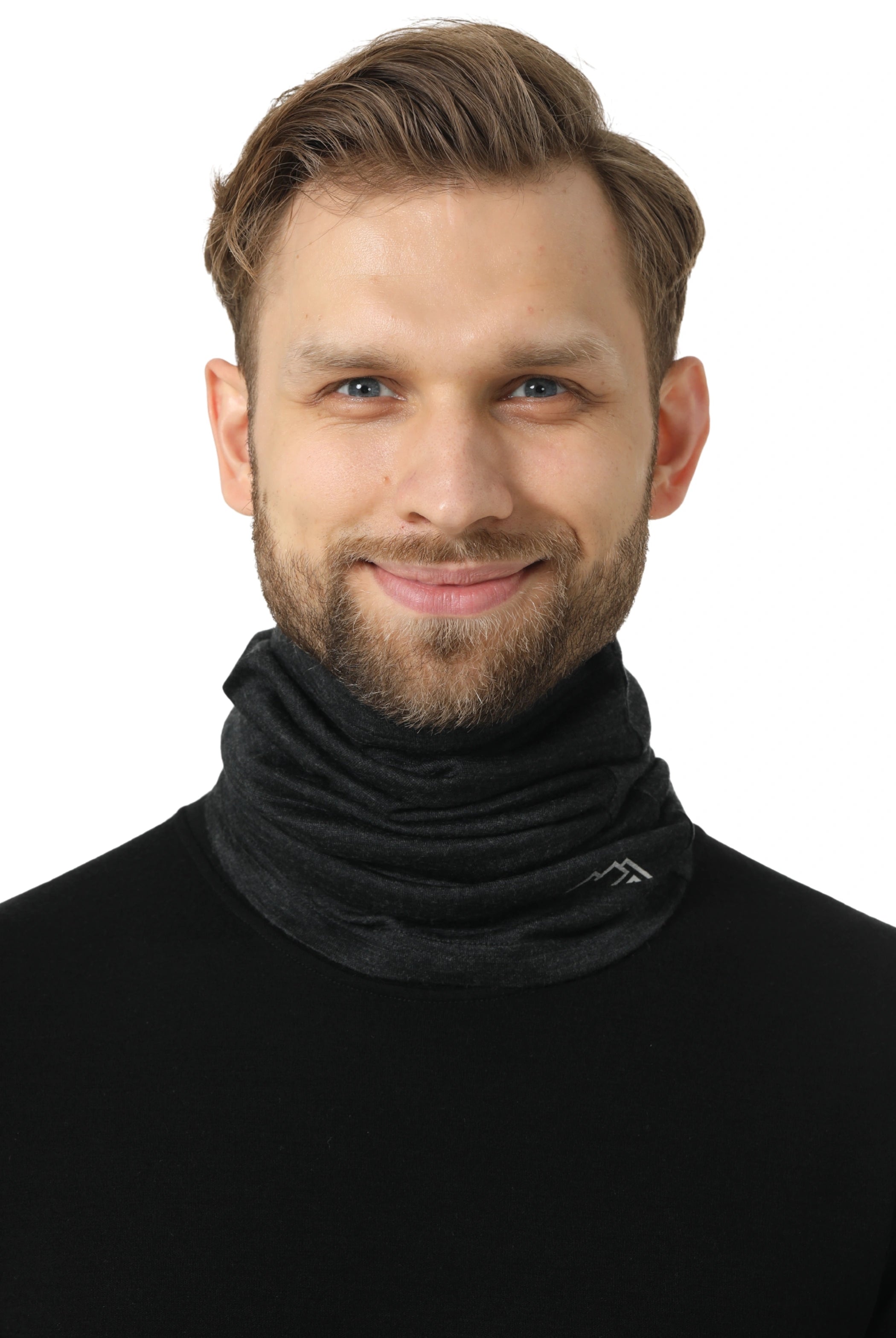 Merino Neck Gaiter 165 Charcoal — view 3