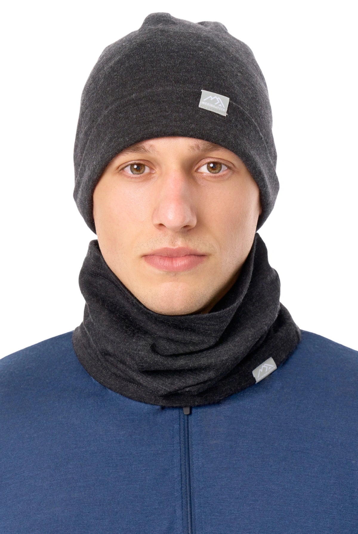 Adult Beanie Charcoal Grey + Gaiter — view 6