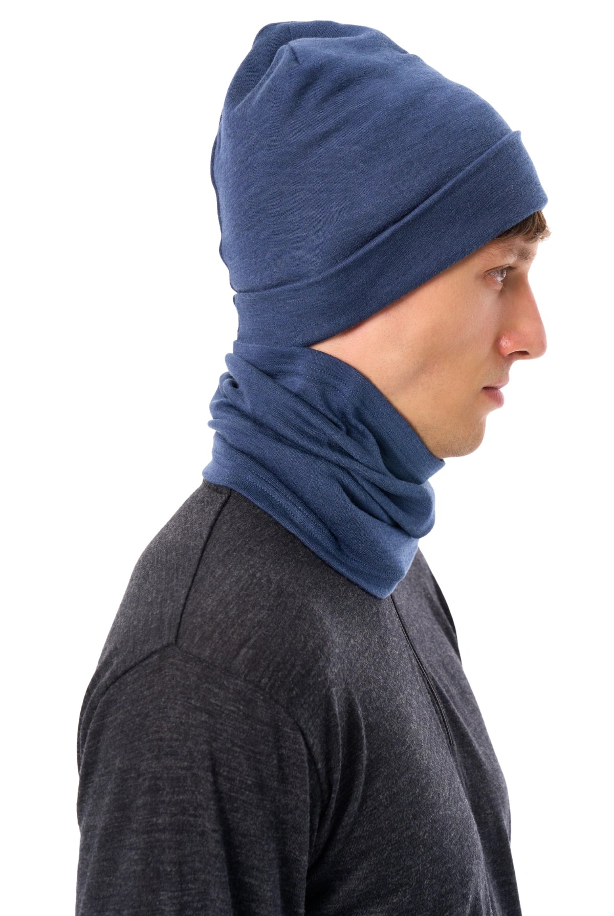Adult Beanie Denim + Gaiter — view 6