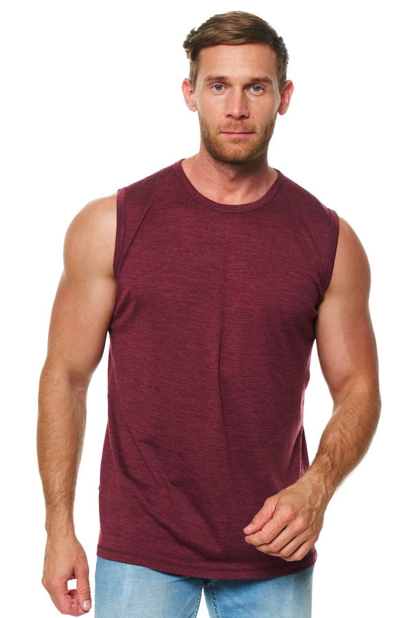 Men's Merino Wool Tank Top Burgundy