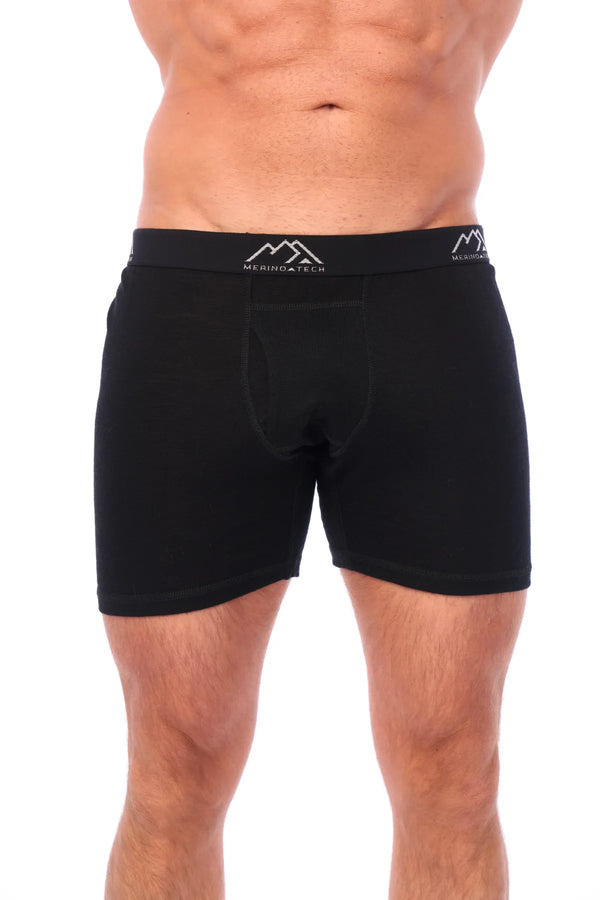 Men's Merino Boxers 190 Black, 2 pack
