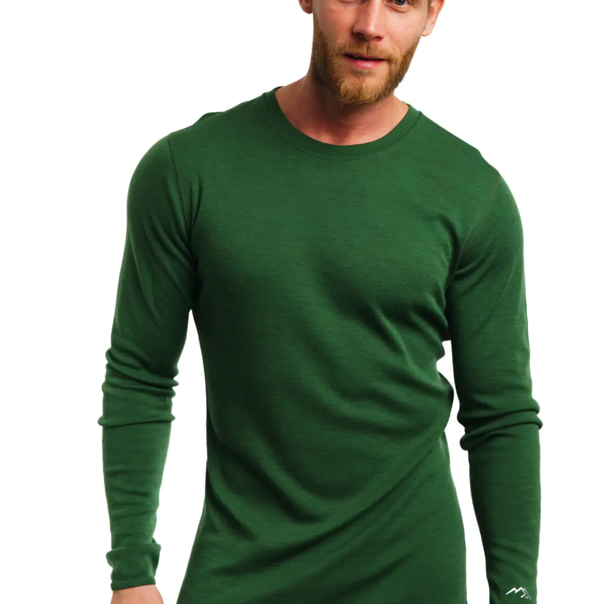 Men's 250 GSM Merino Long Sleeve – Olive Trail-Ready Top – Merino Tech