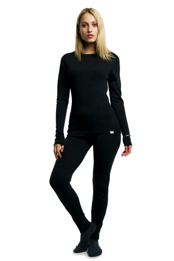 Women's Merino Thermal Set 165 Heathered Black