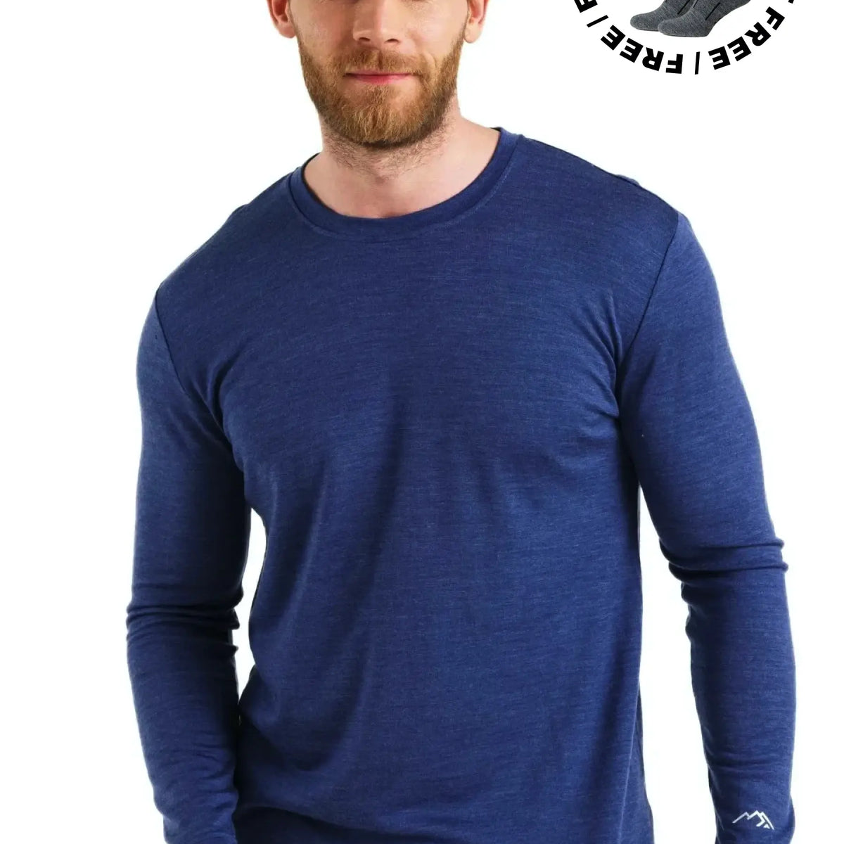 ★CAYL★ MERINO BLEND LONG SLEEVE (Blue) Namu Shop - CAYL Merino Blend Long Sleeve - Dark Blue