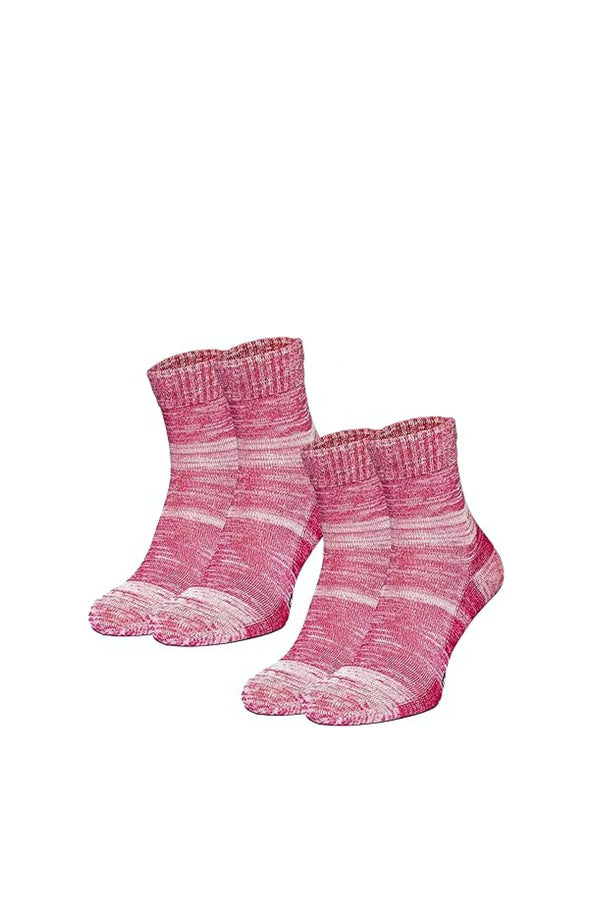 Merino Wool Running Socks, 2 pack, Heather Bordo