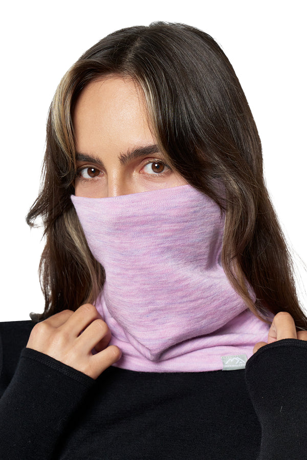Merino Double-Layer Neck Gaiter Heather Lilac