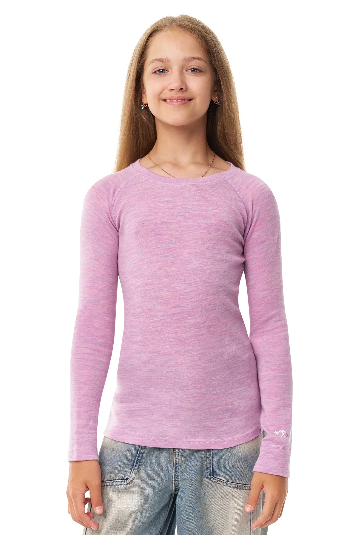 Kids' Merino Wool Long Sleeve 250 Heather Lilac