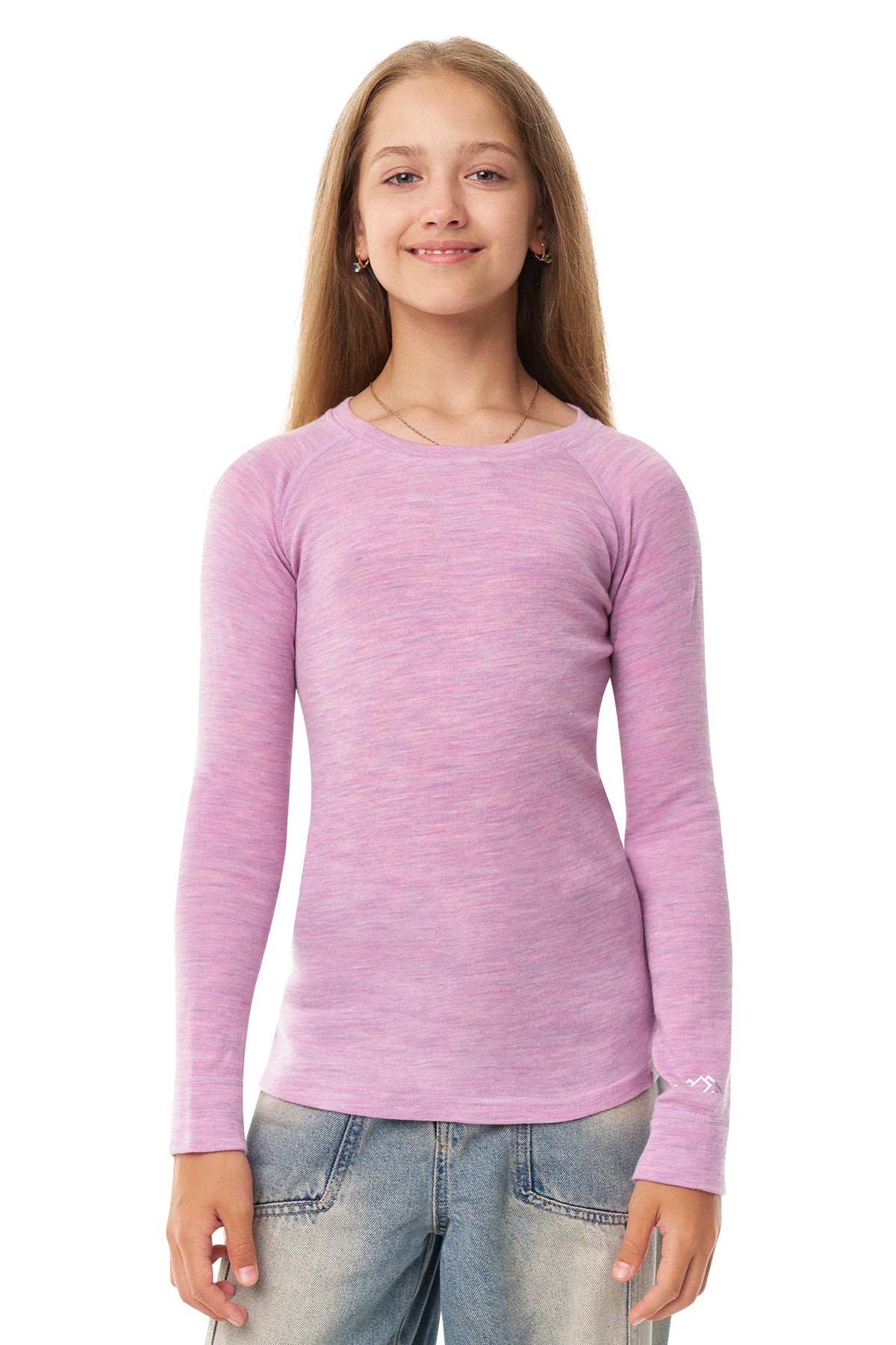 Kids' Merino Wool Long Sleeve 250 Heather Lilac