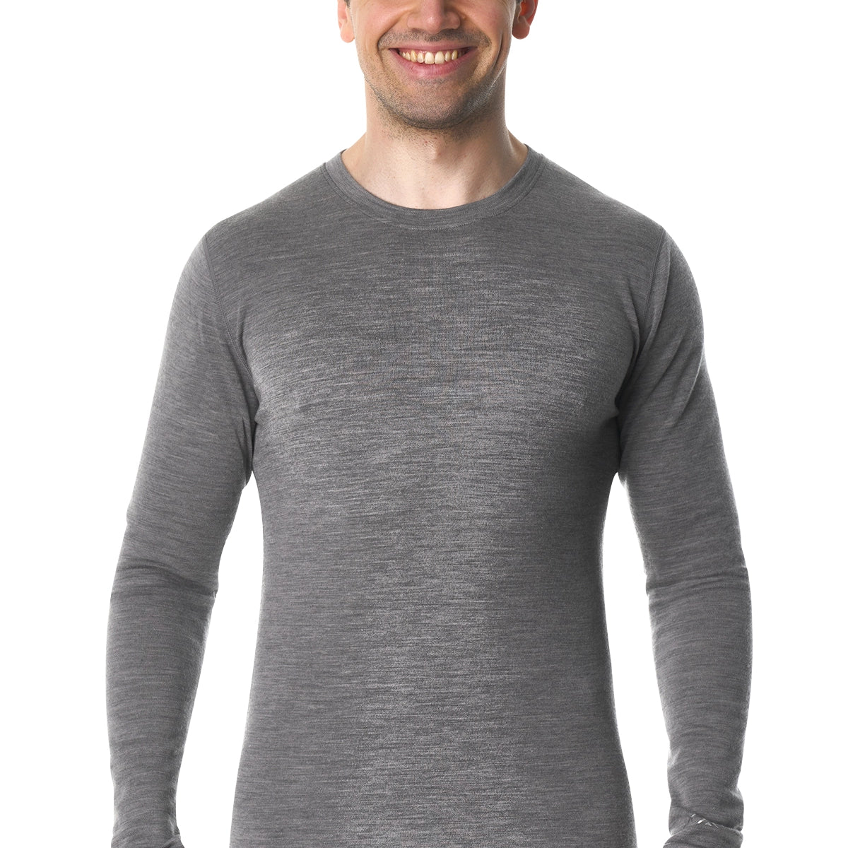 Men's 250 Merino Wool Long Sleeve – Gray Heather All-Season Layer