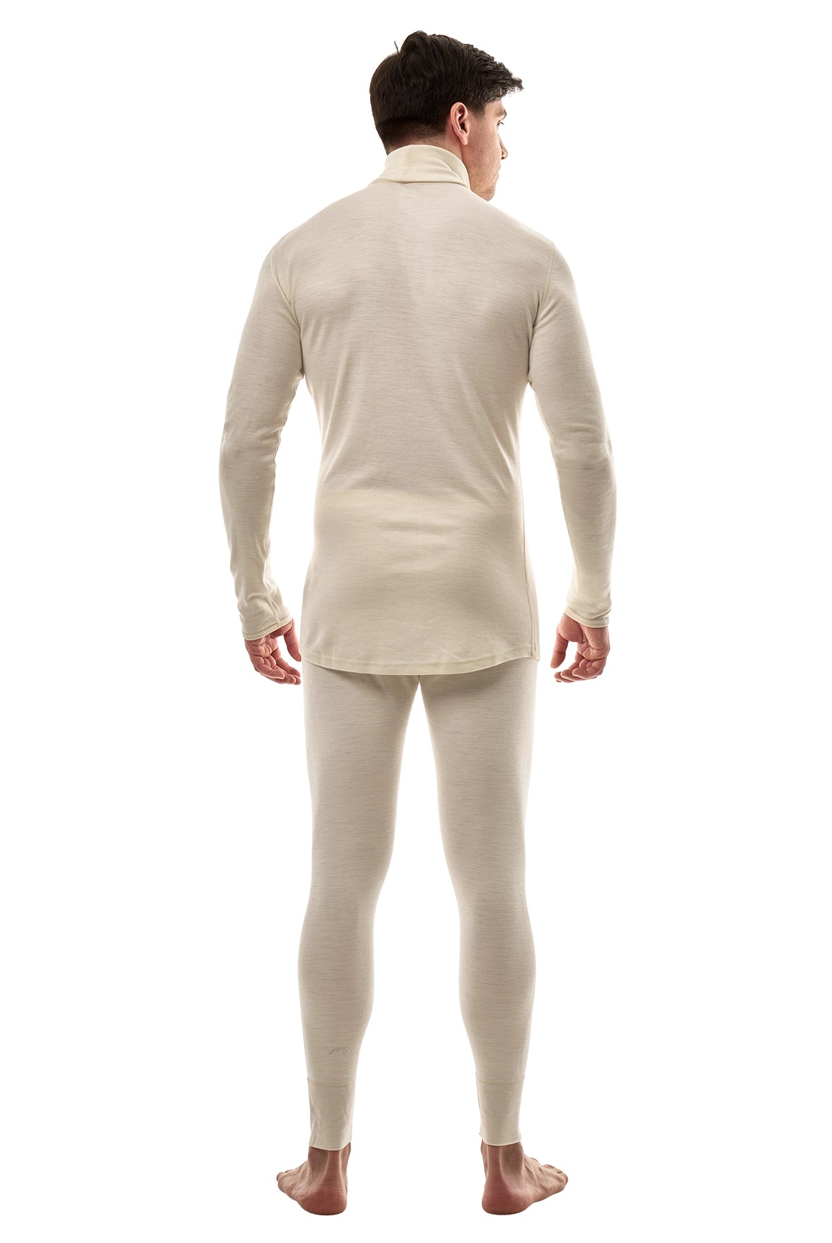 Men's Merino Turtleneck Thermal Set 250 Natural White High Neck — view 2