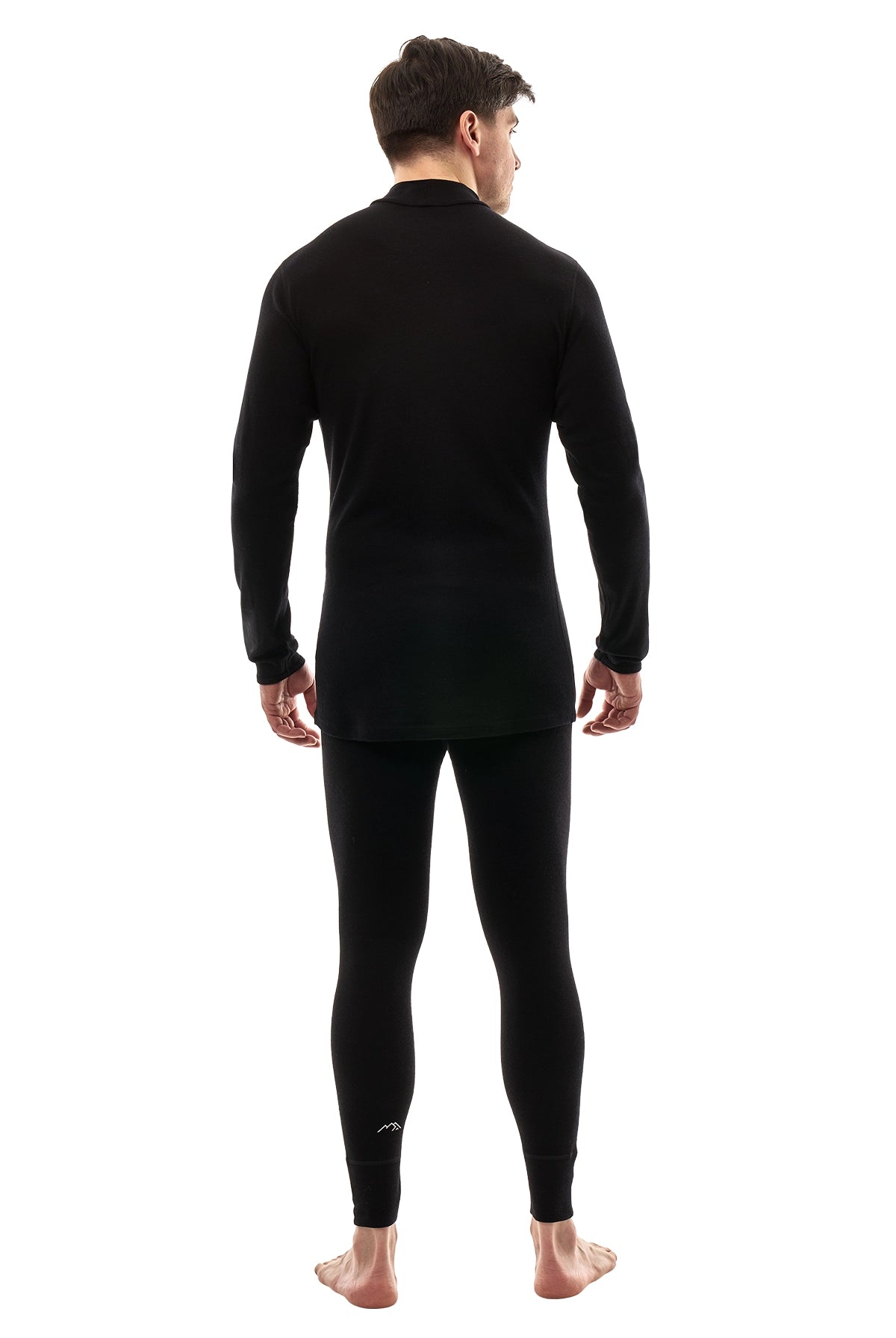 Men's Merino Turtleneck Thermal Set 250 Black Low Neck — view 2