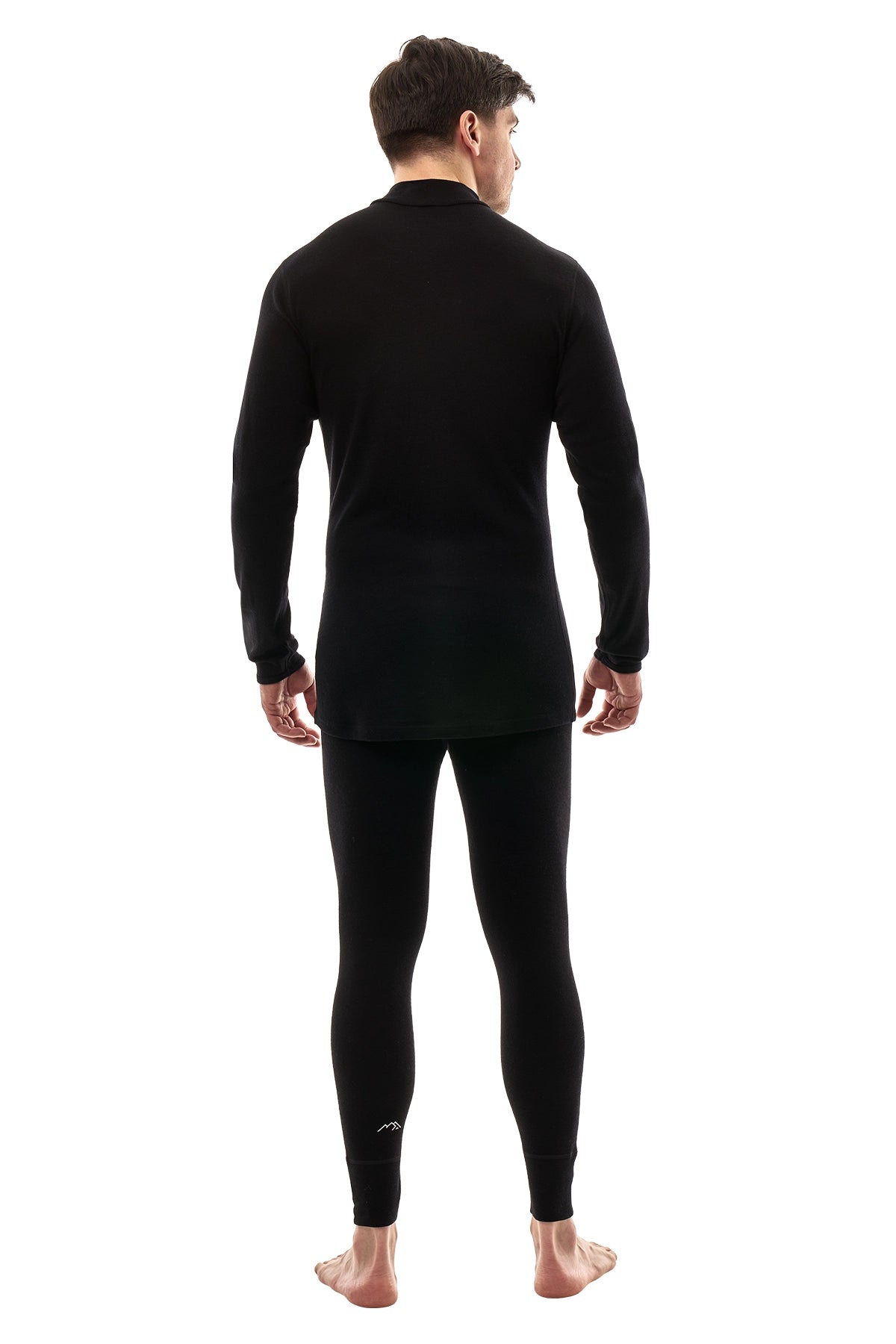 Men's Merino Turtleneck Thermal Set 250 Black Low Neck — view 2