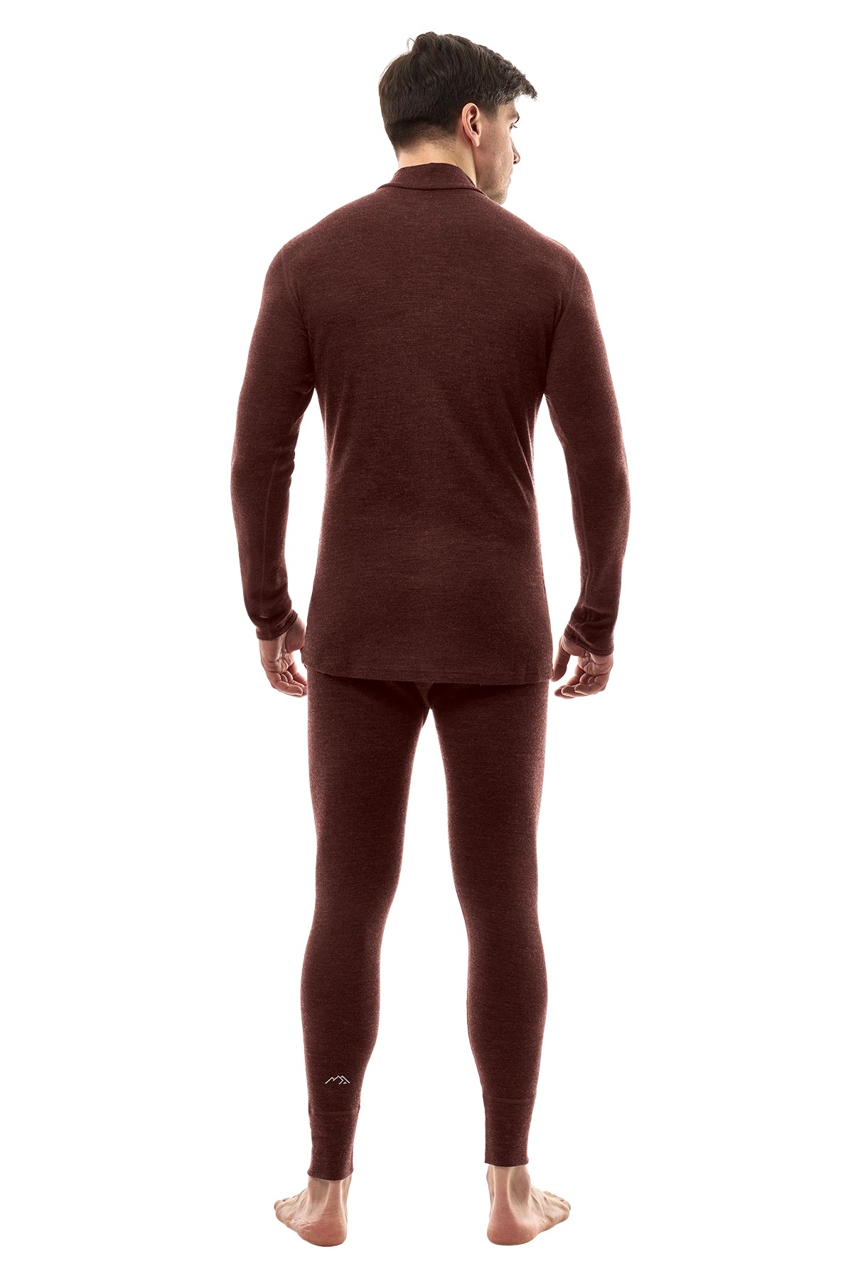 Men's Merino Turtleneck Thermal Set 250 Bordo Low Neck — view 2