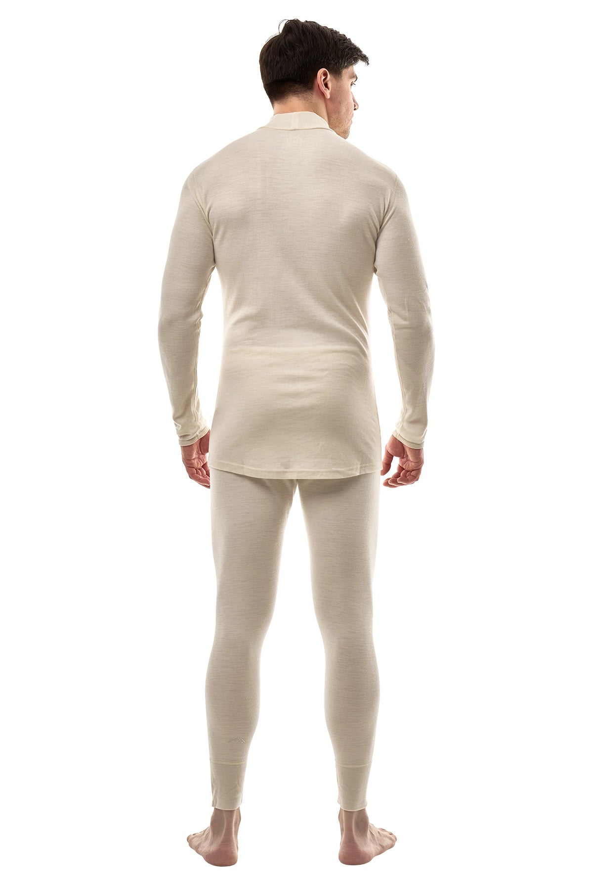 Men's Merino Turtleneck Thermal Set 250 Natural White Low Neck — view 2