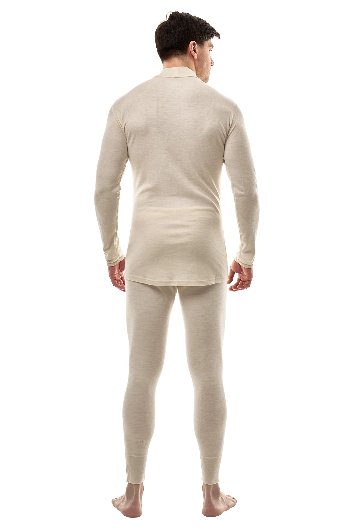 Men's Merino Turtleneck Thermal Set 250 Natural White Low Neck — view 2