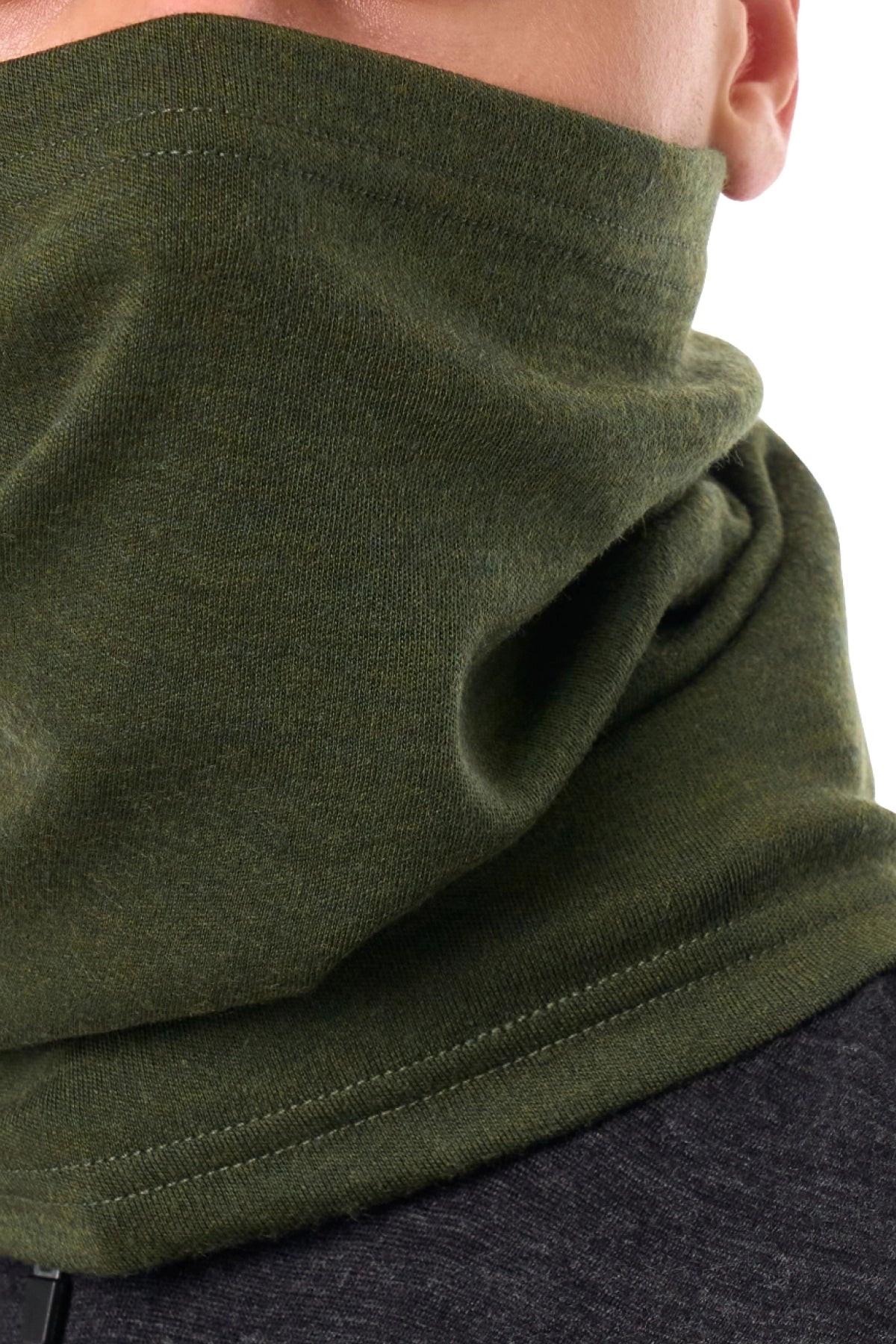 Merino Neck Gaiter 230 Army Green — view 3