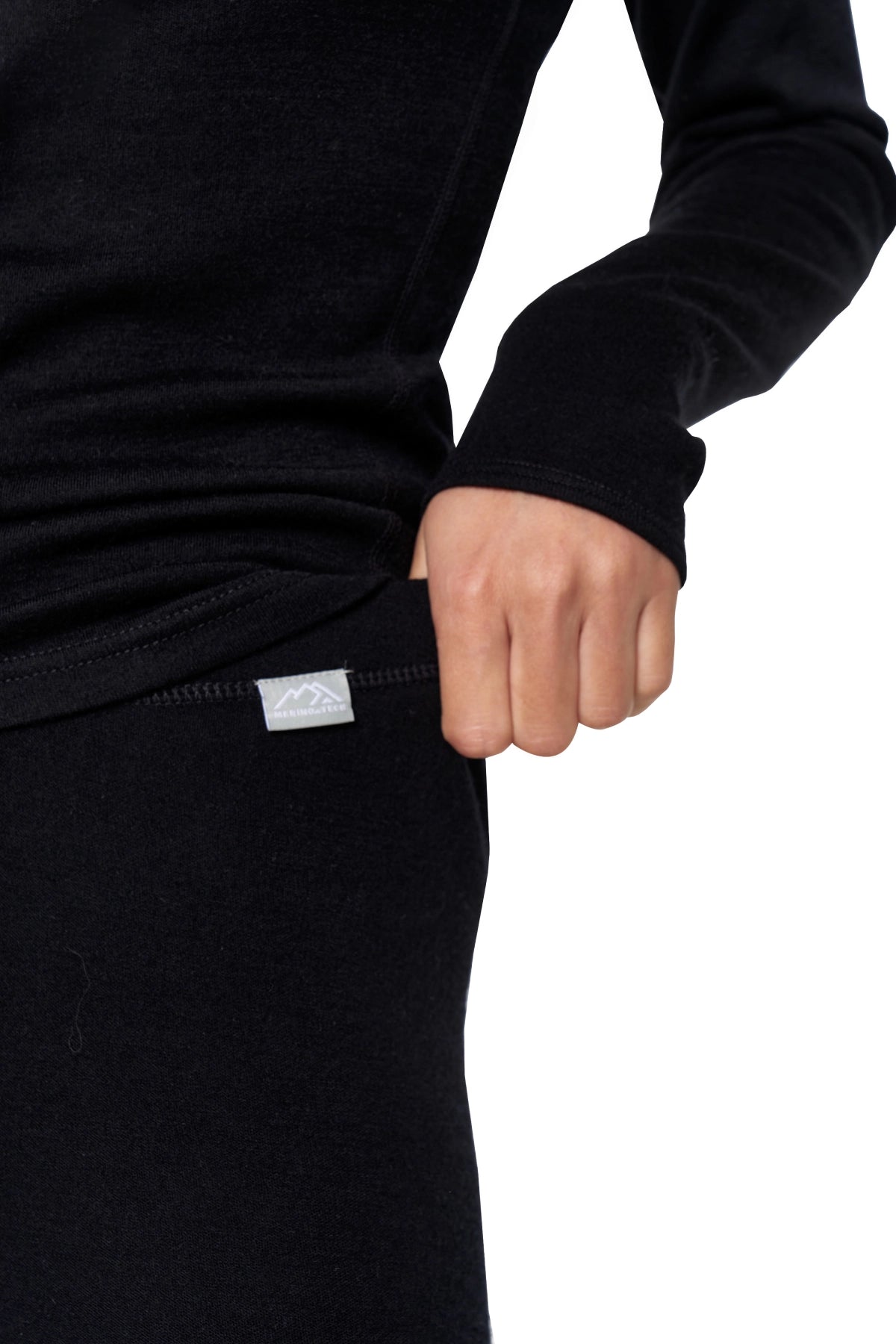 Women's Merino Turtleneck Thermal Set 250 Black High Neck — view 6