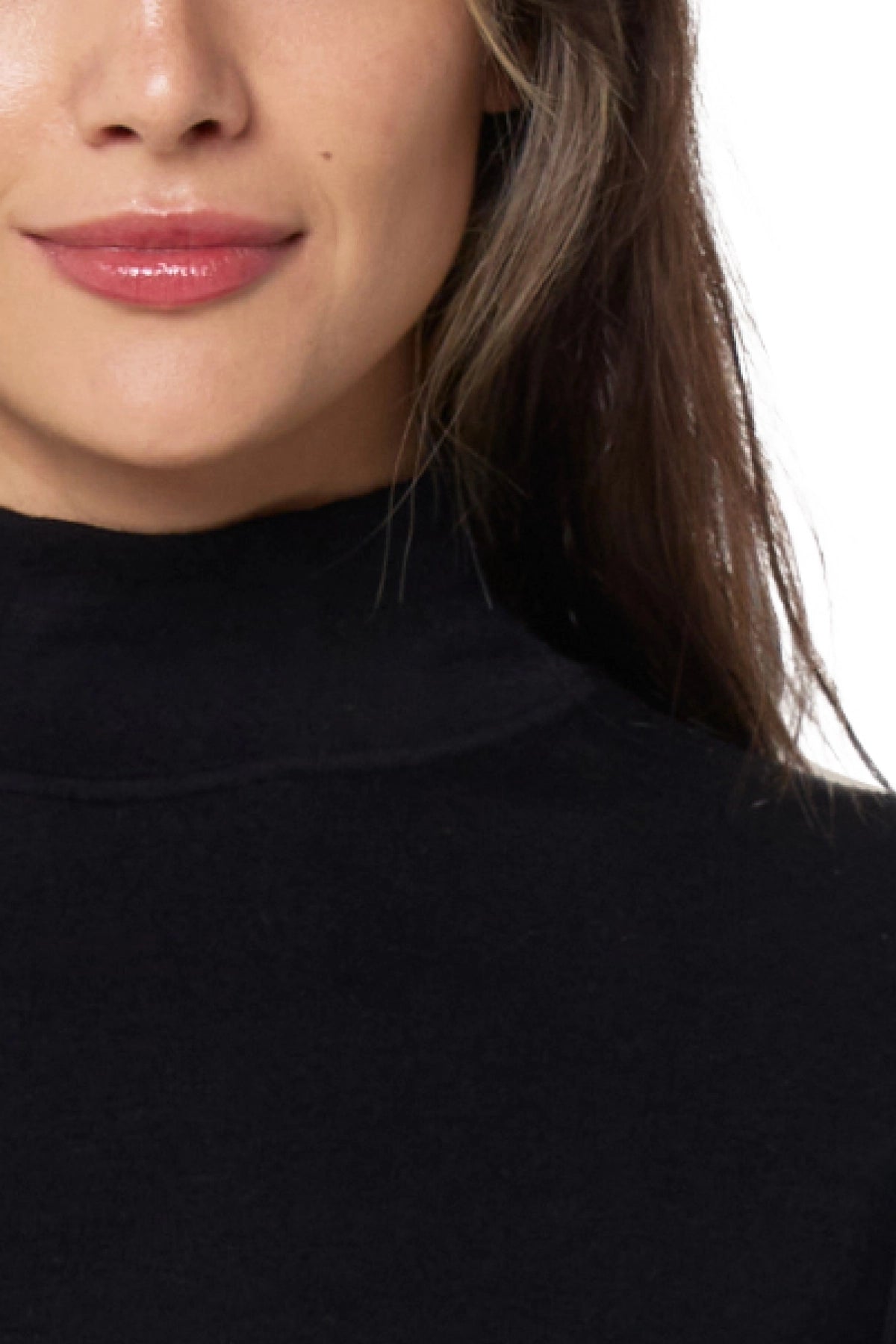 Women's Merino Turtleneck Thermal Set 250 Black Low Neck — view 4
