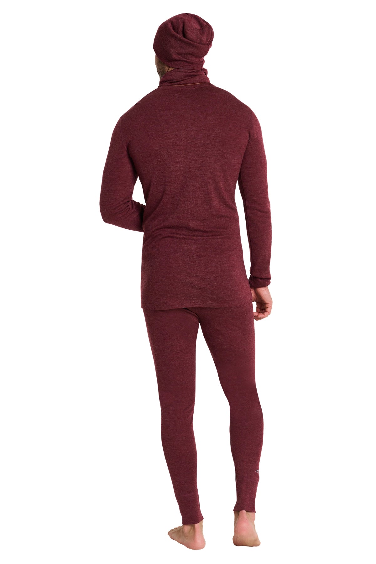 Men's Burgundy Merino Wool Set 250 + Beanie & Gaiter — view 2