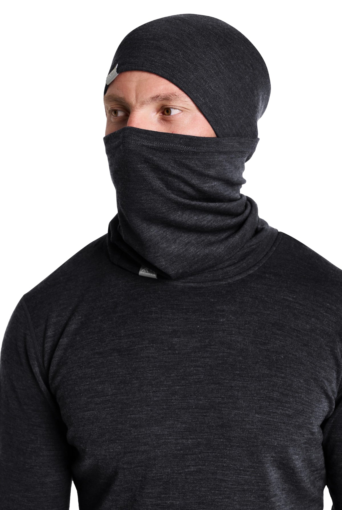 Men's Charcoal Grey Merino Wool Set 250 + Beanie & Gaiter — view 4