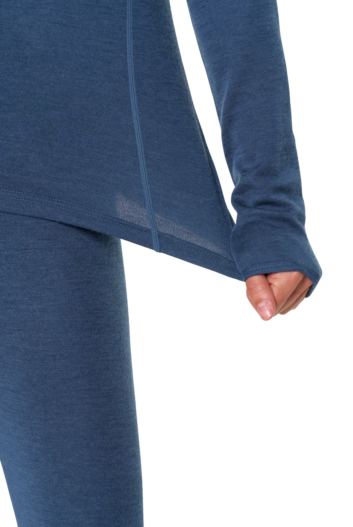 Women's Merino Turtleneck Thermal Set 250 Denim High Neck — view 5