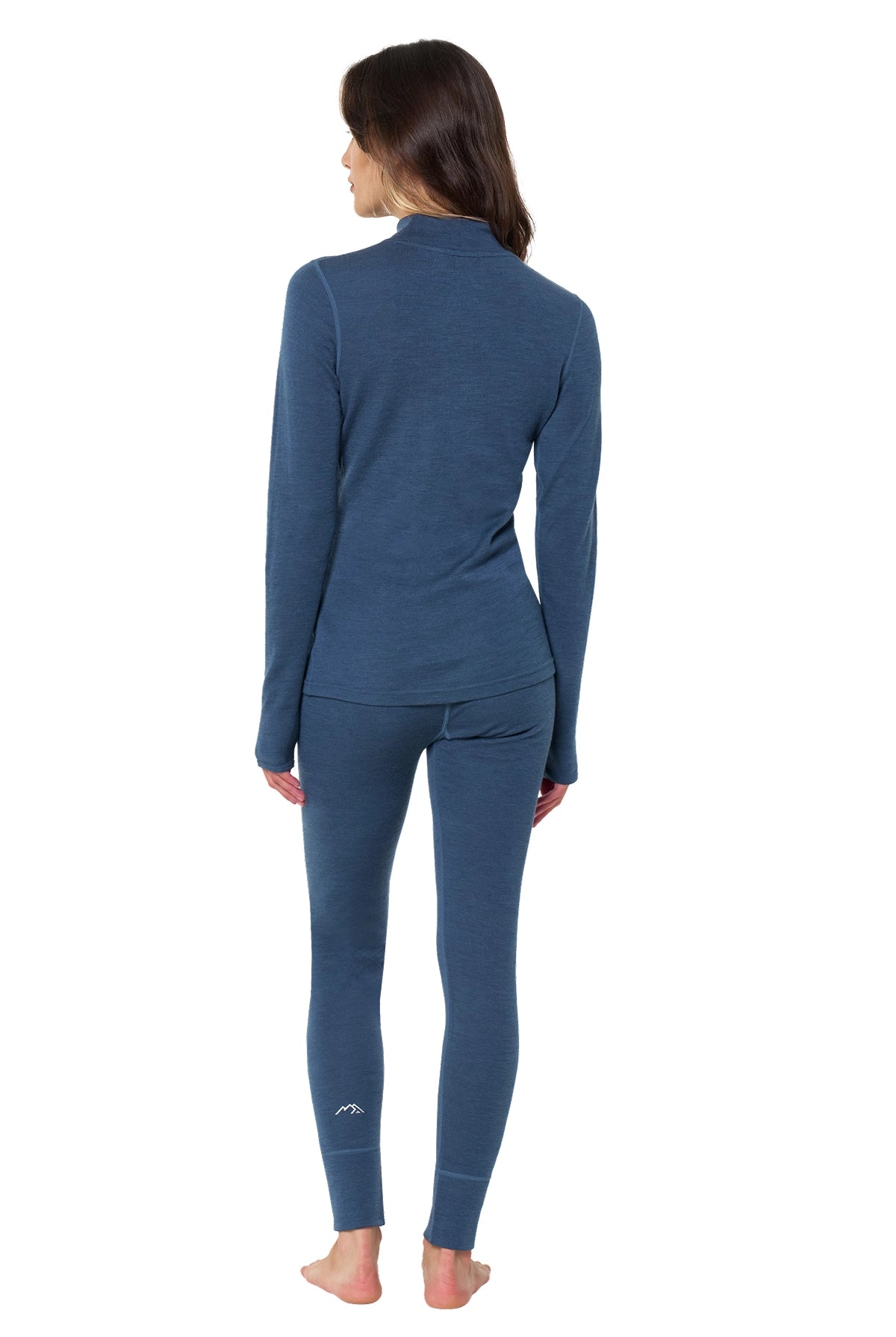 Women's Merino Turtleneck Thermal Set 250 Denim Low Neck — view 2