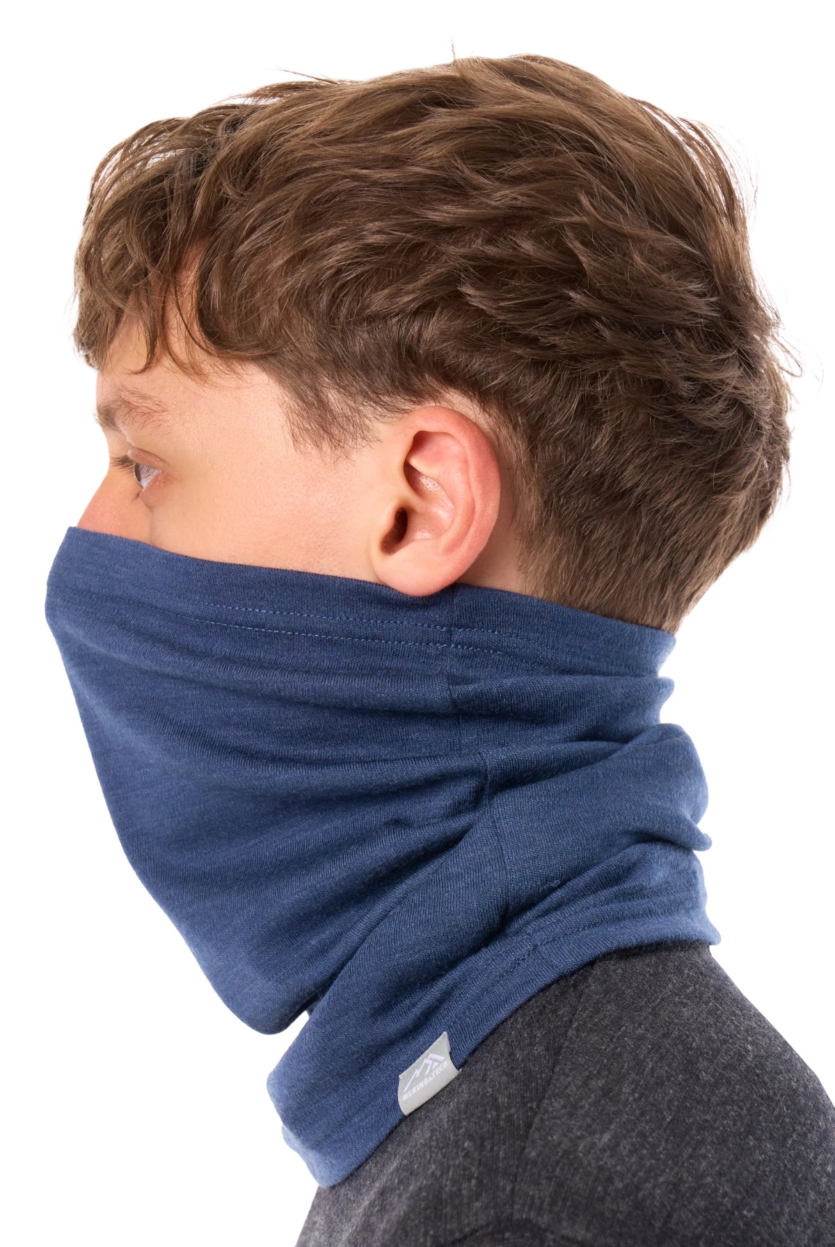 Merino Neck Gaiter 230 Denim — view 2