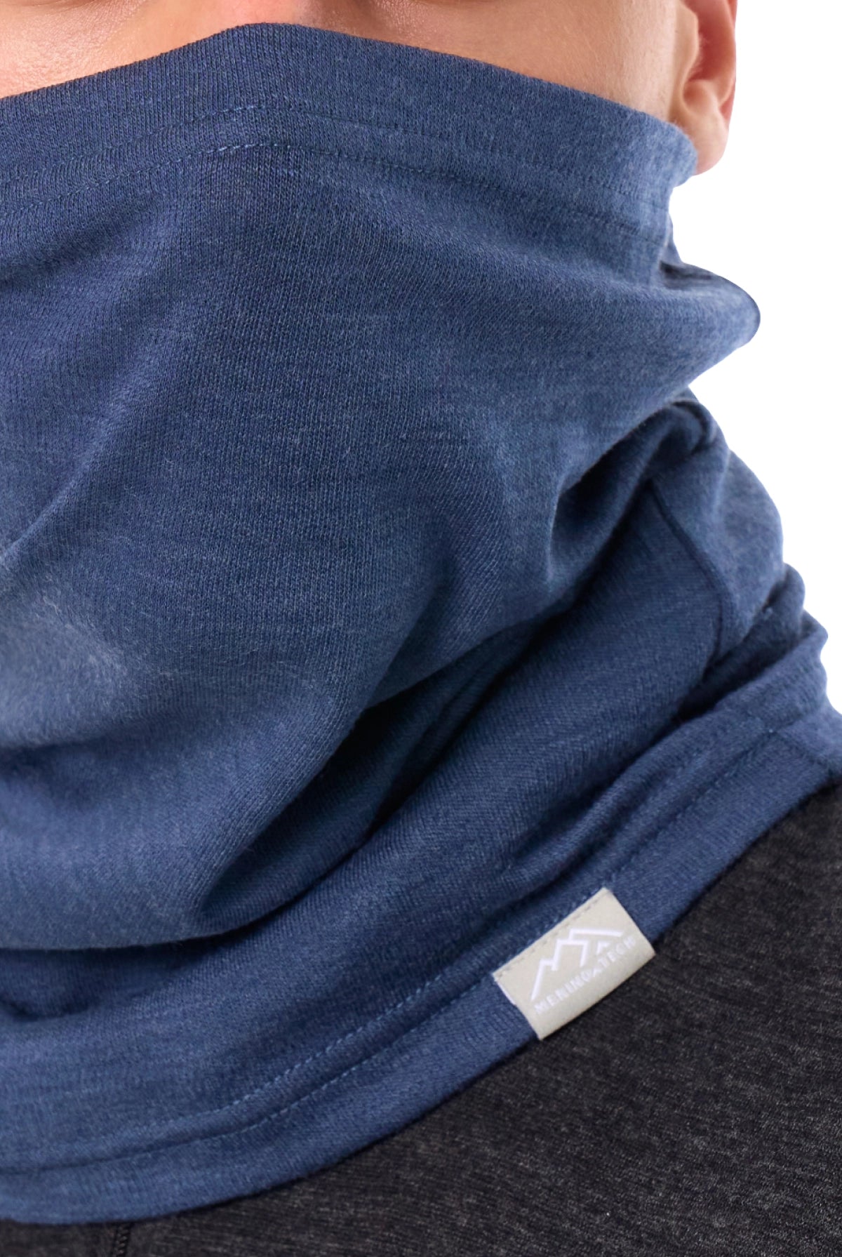 Merino Neck Gaiter 230 Denim — view 3