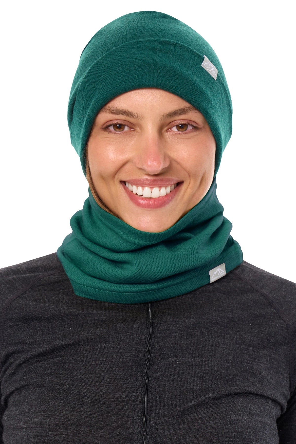 Adult Beanie Forest Green + Gaiter
