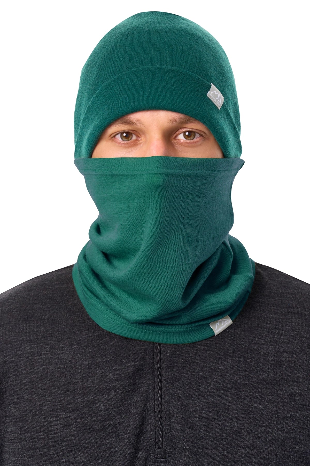Adult Beanie Forest Green + Gaiter — view 6