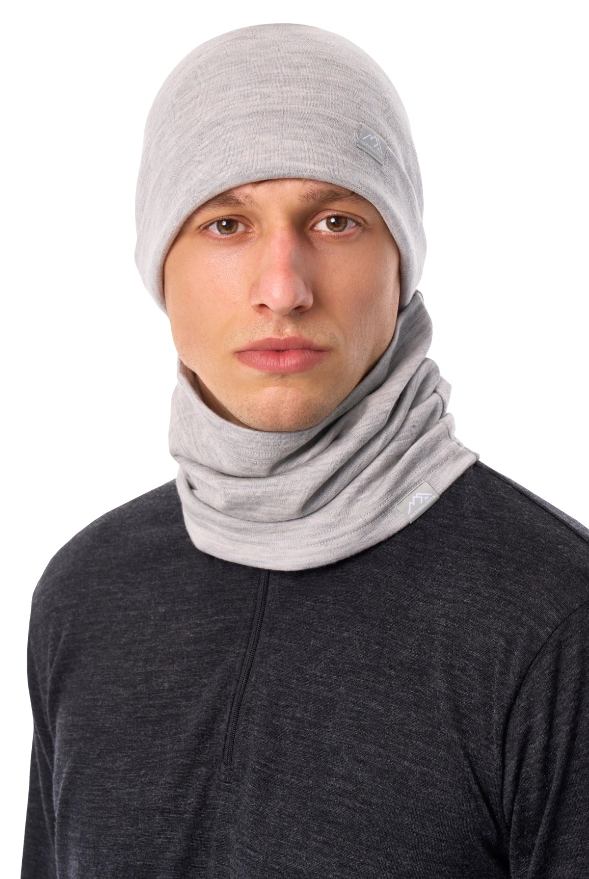 Adult Beanie Heather Grey + Gaiter — view 5